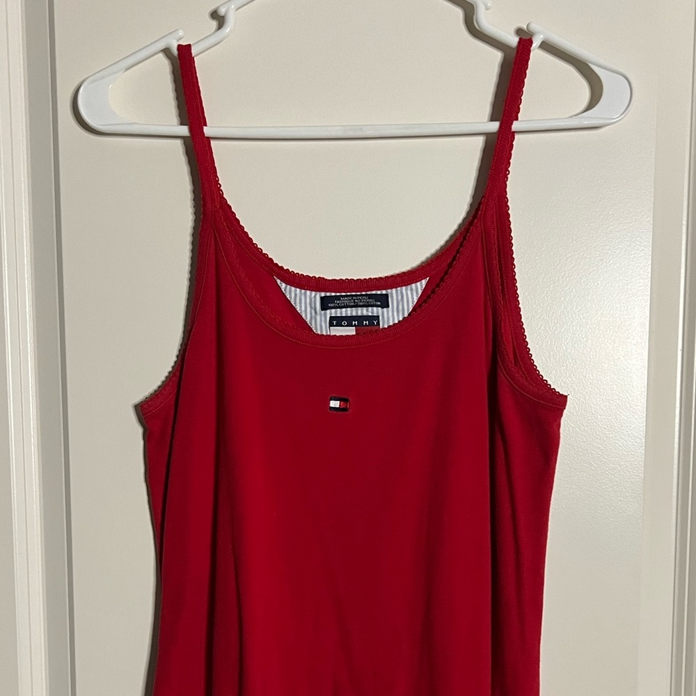 Tommy Hilfiger Red Sleeveless Slip Dress
